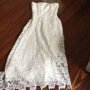 BB Dakota White Lace Maxi Dress